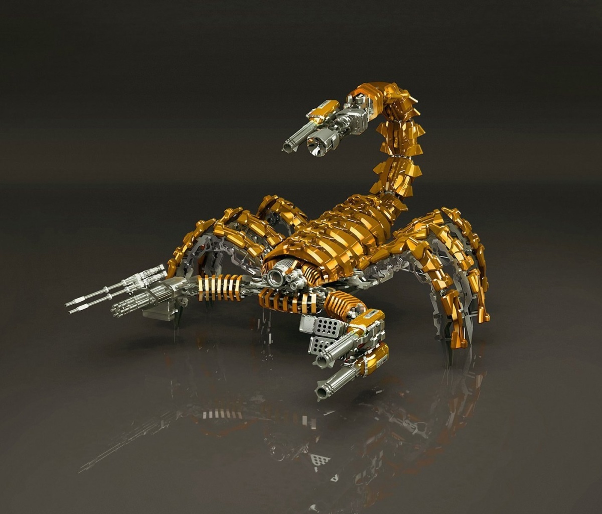 Обои Steampunk Scorpion Robot 1200x1024