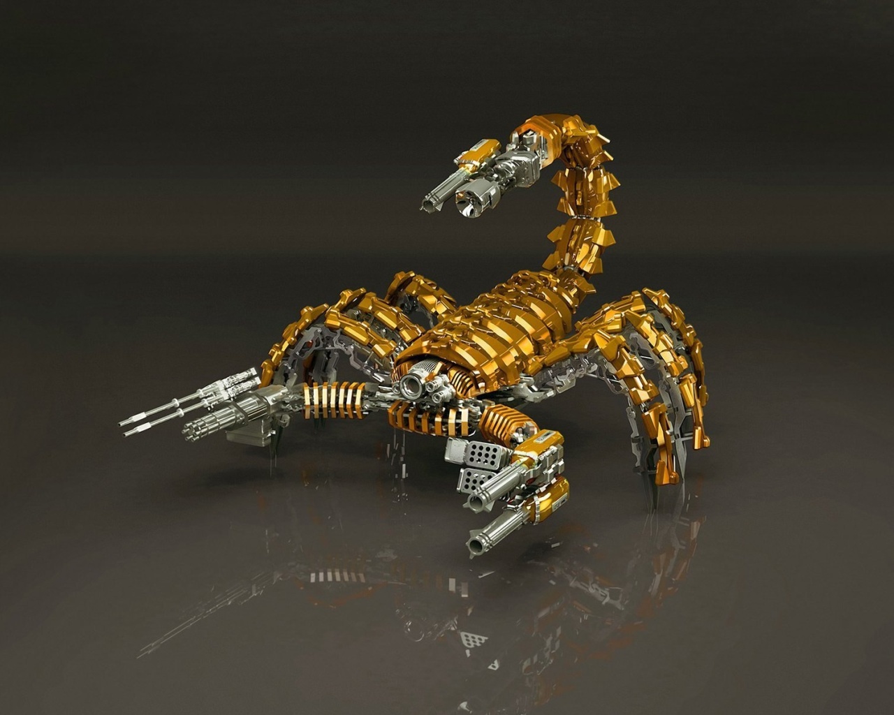 Fondo de pantalla Steampunk Scorpion Robot 1280x1024
