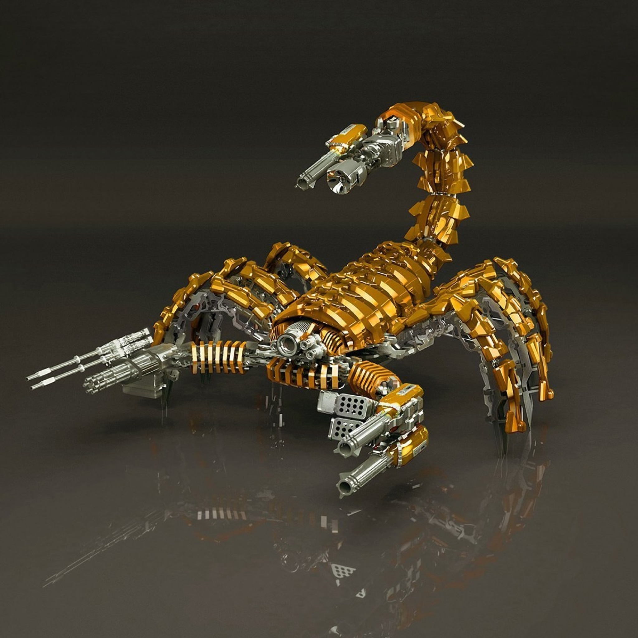 Обои Steampunk Scorpion Robot 2048x2048