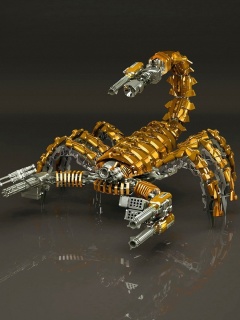 Das Steampunk Scorpion Robot Wallpaper 240x320