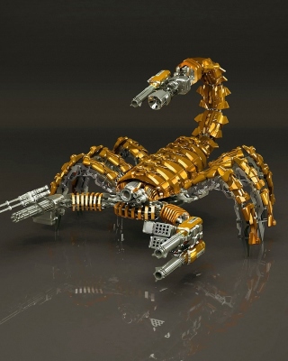 Steampunk Scorpion Robot sfondi gratuiti per 640x1136