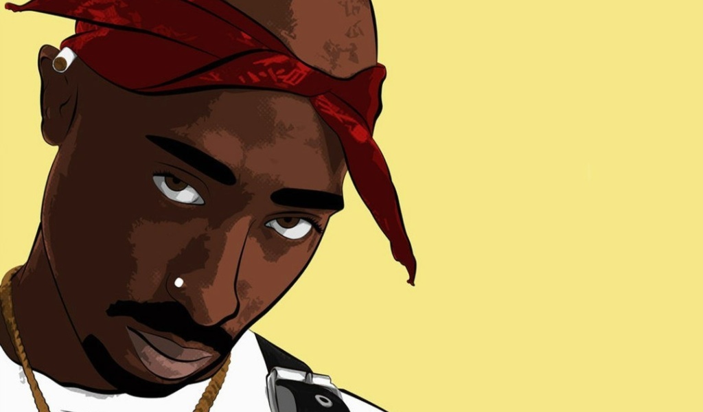 Обои 2Pac Smile 1024x600