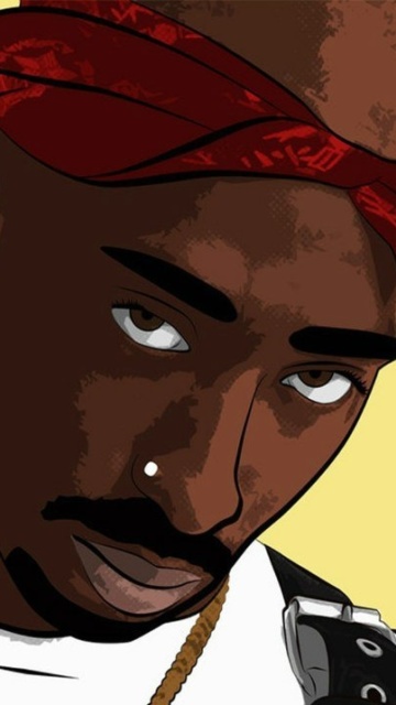 Fondo de pantalla 2Pac Smile 360x640