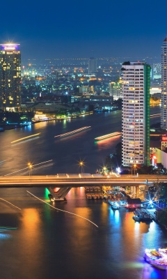 Screenshot №1 pro téma Bangkok and Chao Phraya River 240x400