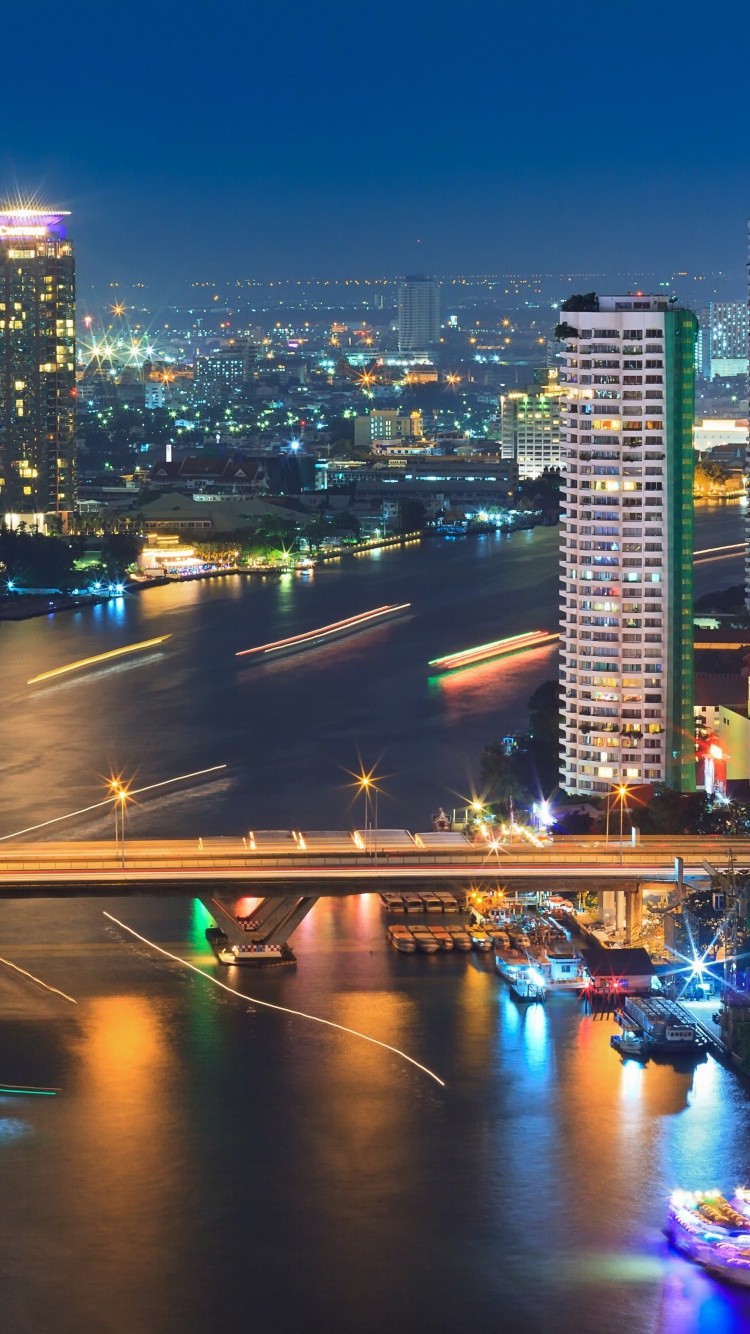 Screenshot №1 pro téma Bangkok and Chao Phraya River 750x1334