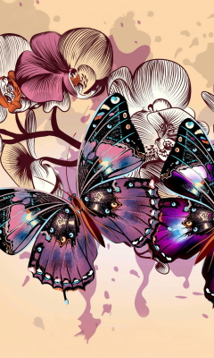 Butterflies wallpaper 240x400