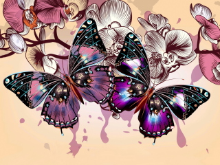 Screenshot №1 pro téma Butterflies 320x240