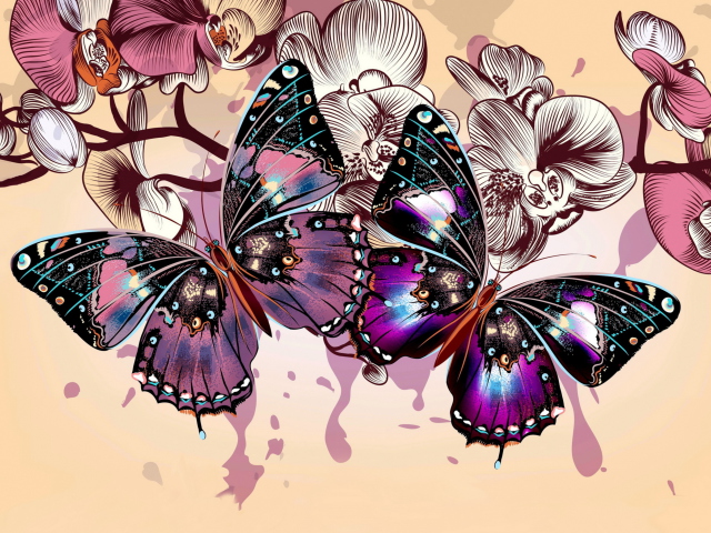 Screenshot №1 pro téma Butterflies 640x480