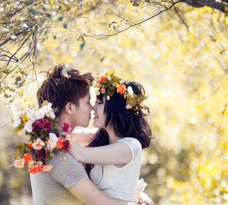 Kostenloses Beautiful Asian Couple In Love Wallpaper für iPad mini