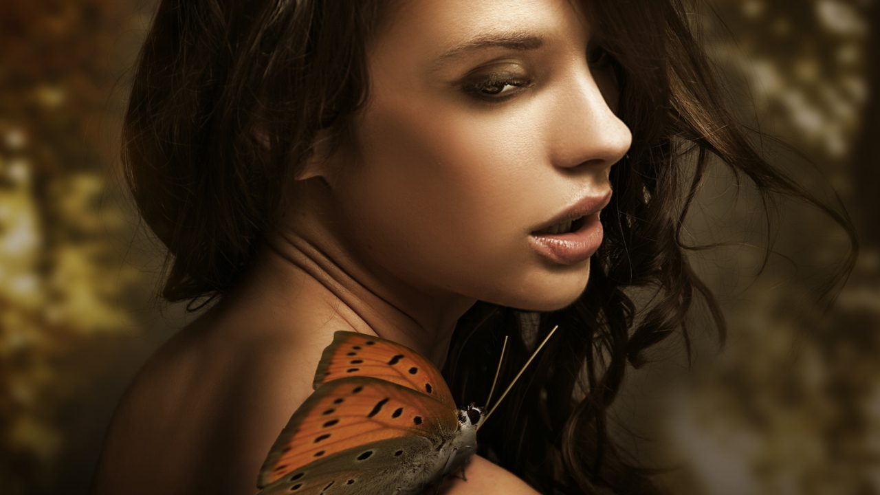 Screenshot №1 pro téma Butterfly Girl 1280x720
