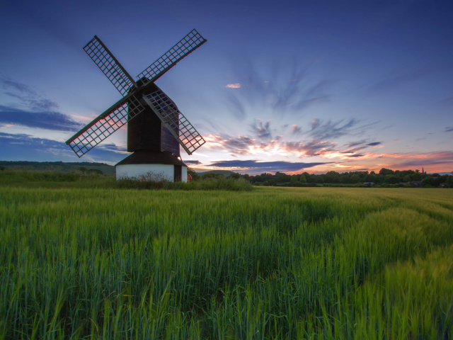 Windmill in Netherland wallpaper 640x480