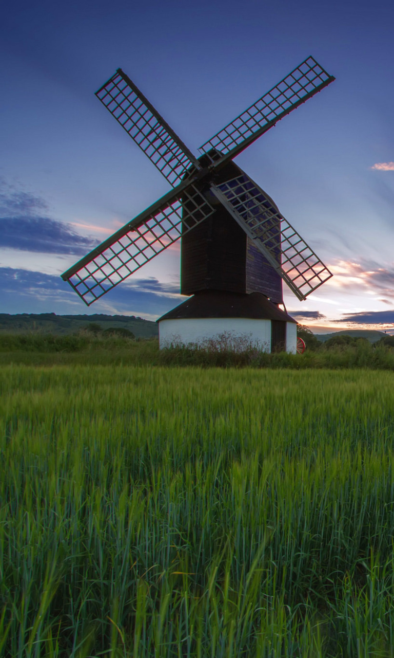 Обои Windmill in Netherland 768x1280
