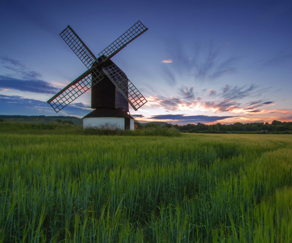 Das Windmill in Netherland Wallpaper 960x800