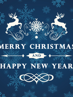 Reindeer wish Merry Christmas and Happy New Year screenshot #1 240x320