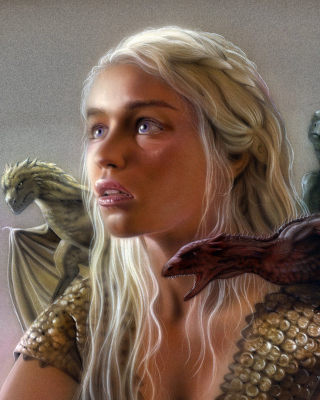 Emilia Clarke as Daenerys Targaryen Wallpaper for iPhone 5