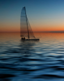 Boat At Sunset wallpaper 128x160