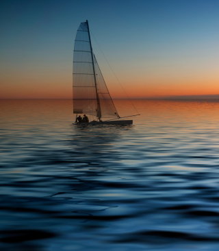 Boat At Sunset - Obrázkek zdarma pro 640x960