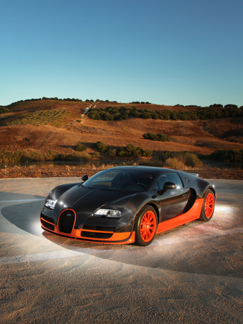 Das Bugatti Veyron, 16 4, Super Sport Wallpaper 480x640