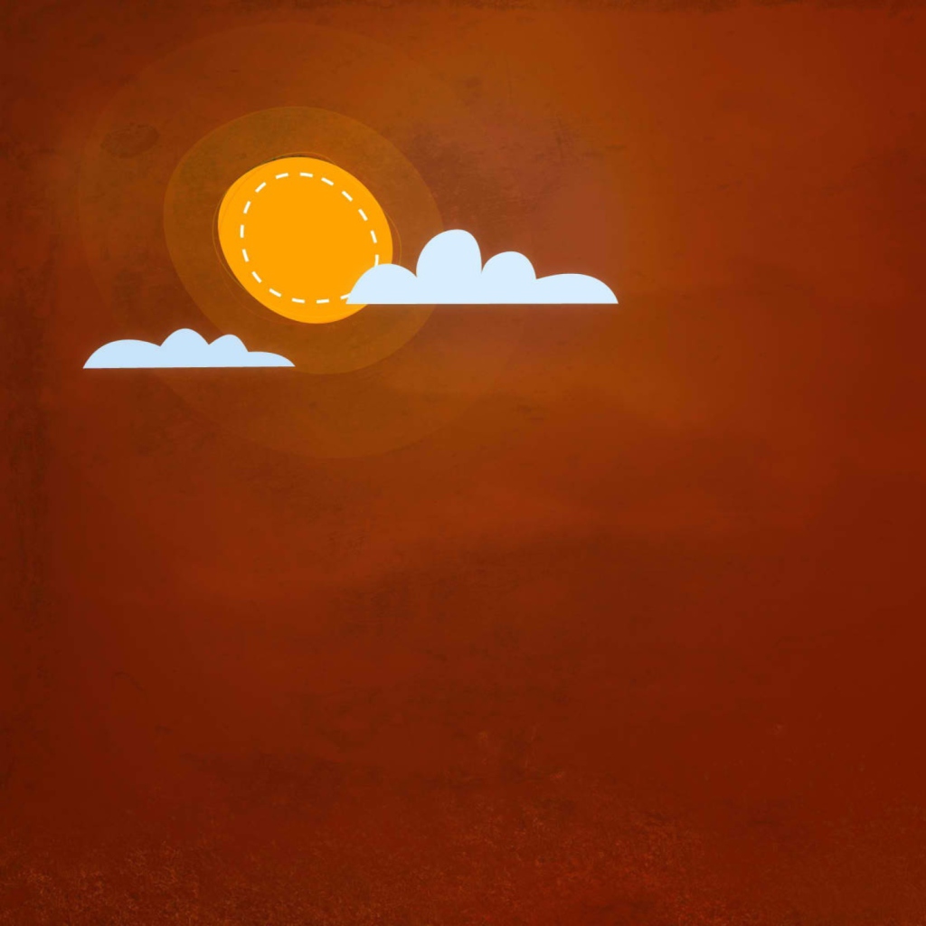 Orange Sun wallpaper 1024x1024