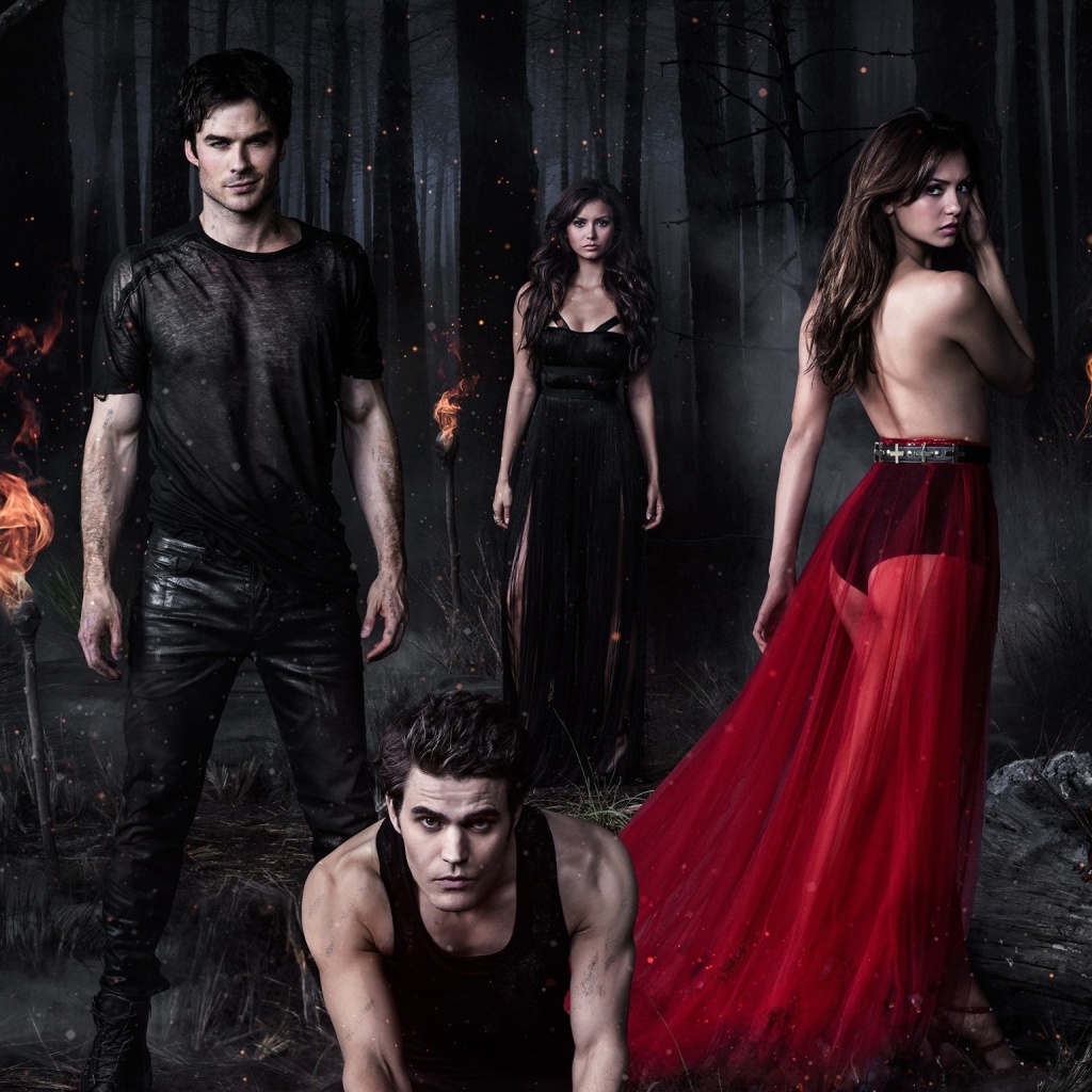 The Vampire Diaries with Nina Dobrev wallpaper 1024x1024