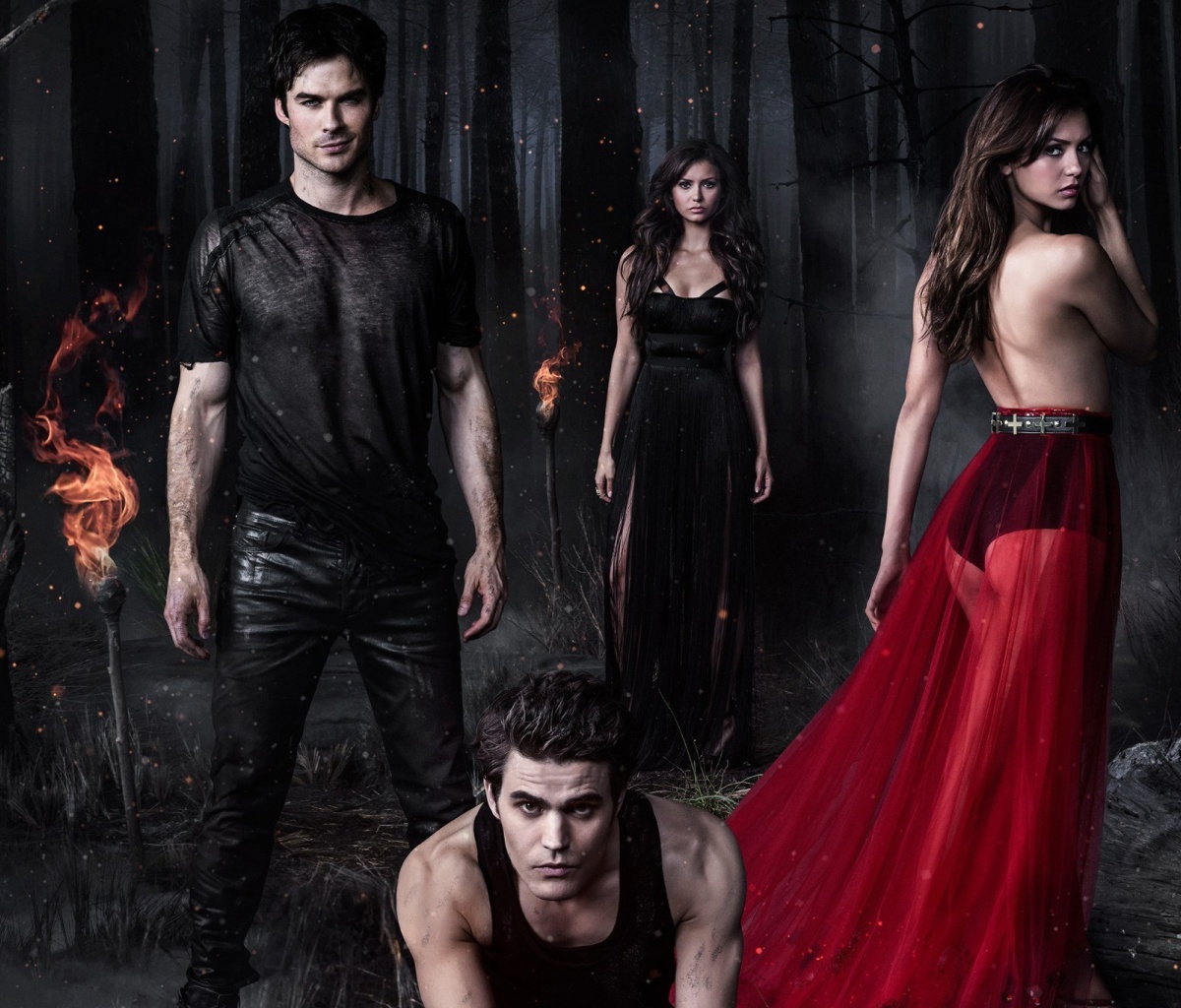 The Vampire Diaries with Nina Dobrev wallpaper 1200x1024