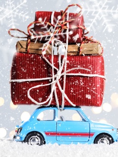 Fondo de pantalla Xmas Car Gift 240x320