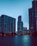 Das Miami Night HD Photo Wallpaper 128x160