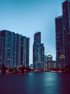 Miami Night HD Photo wallpaper 240x320