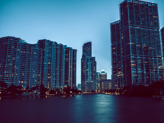 Miami Night HD Photo wallpaper 320x240