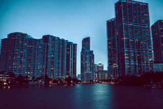 Miami Night HD Photo Background for Android, iPhone and iPad