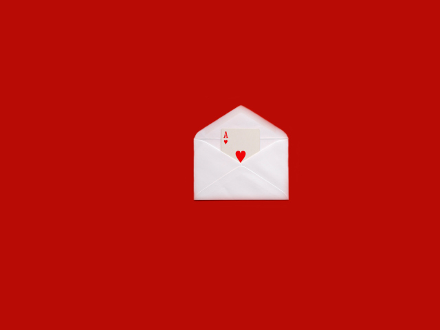 Das Card In Envelop Wallpaper 640x480