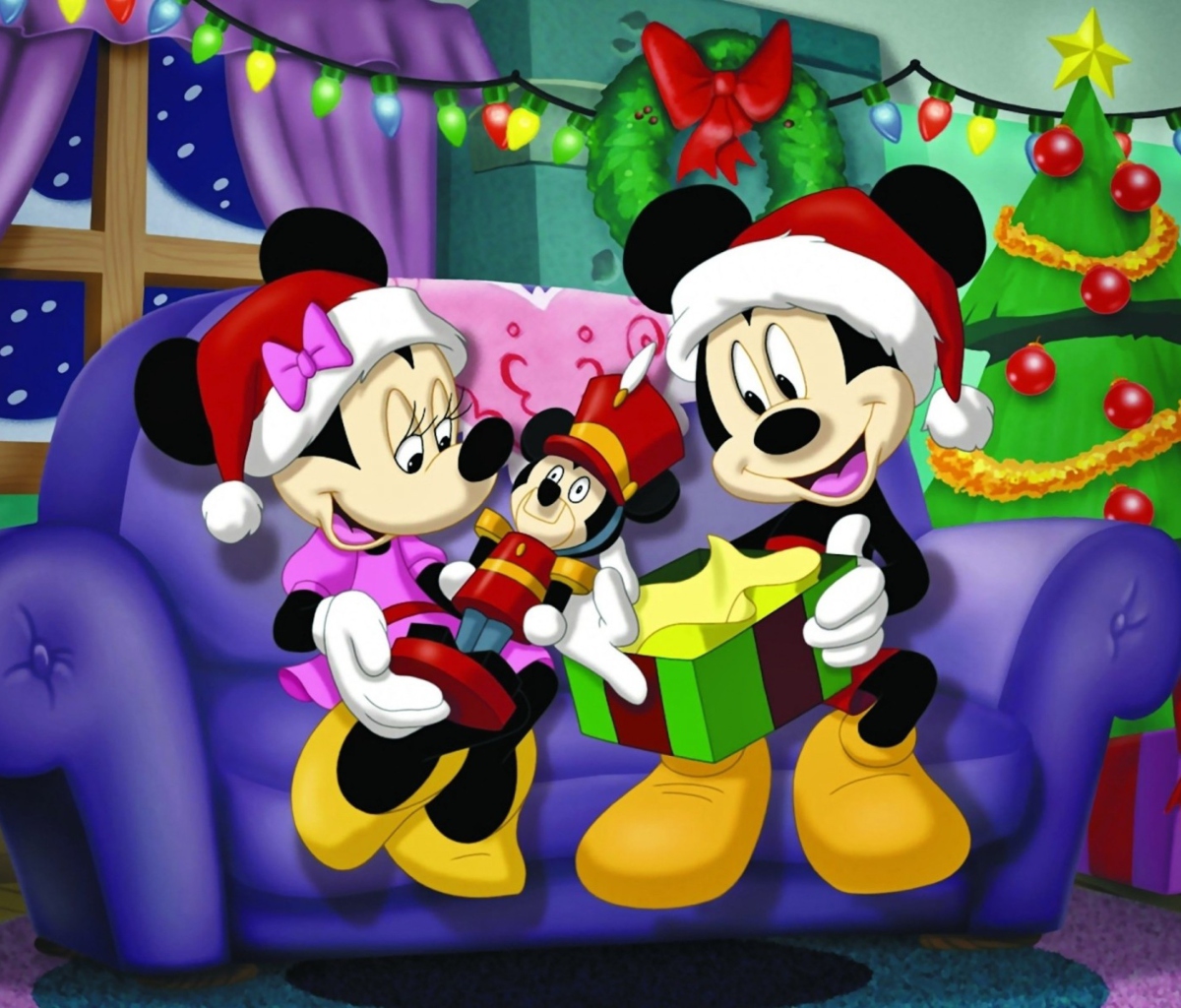 Fondo de pantalla Mickey Christmas 1200x1024