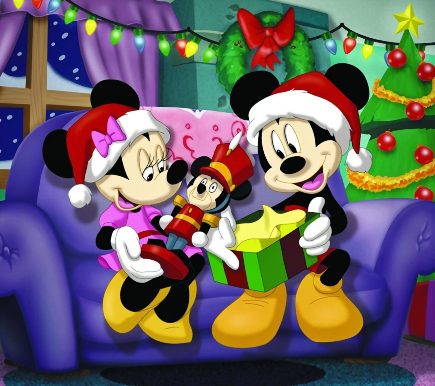 Screenshot №1 pro téma Mickey Christmas 1440x1280