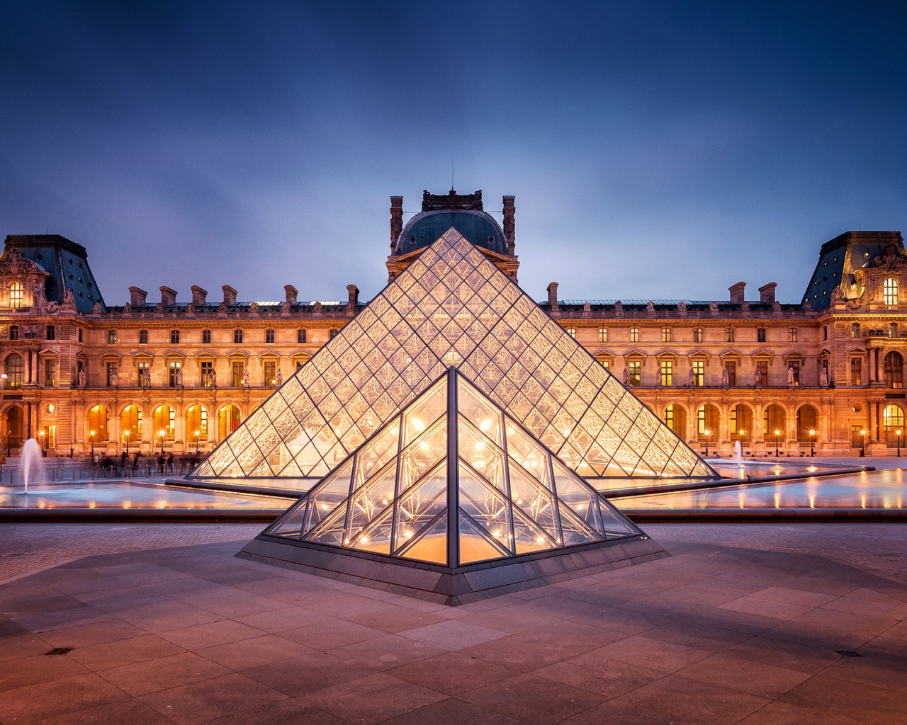 Fondo de pantalla Paris Louvre Museum 1280x1024