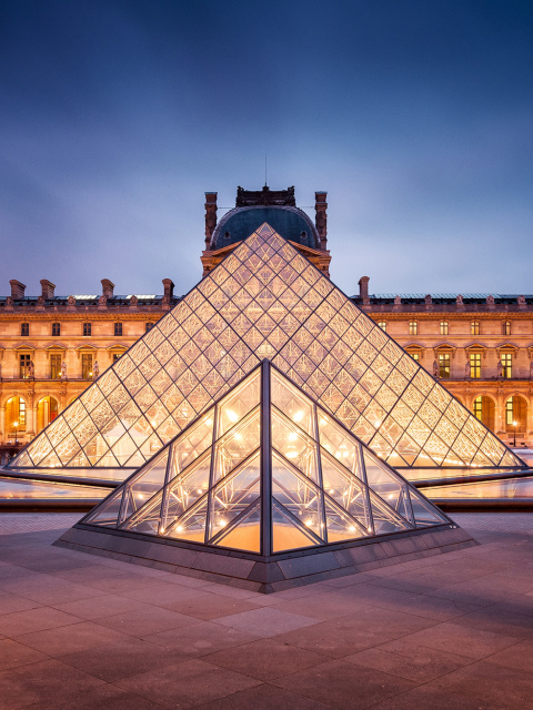 Paris Louvre Museum wallpaper 480x640