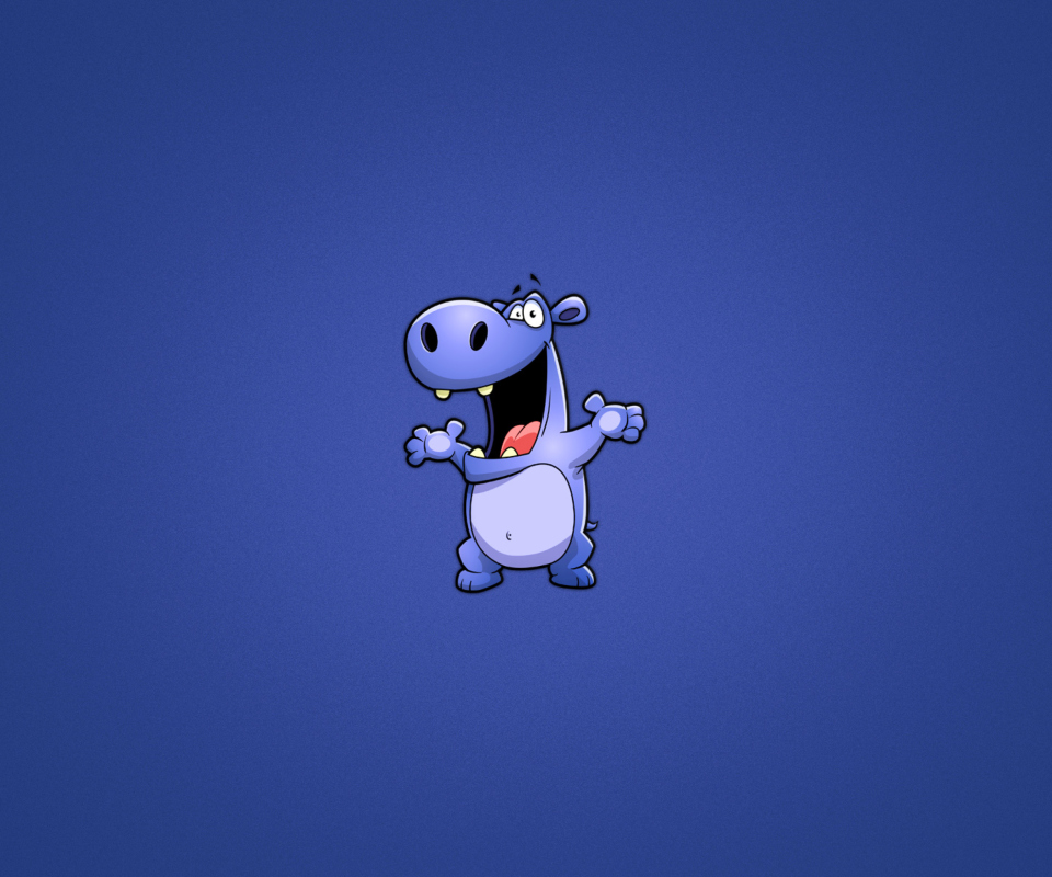 Обои Happy Hippopotamus 960x800