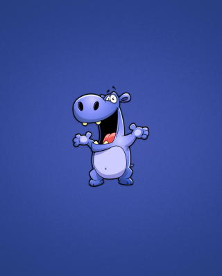 Kostenloses Happy Hippopotamus Wallpaper für Nokia X3-02