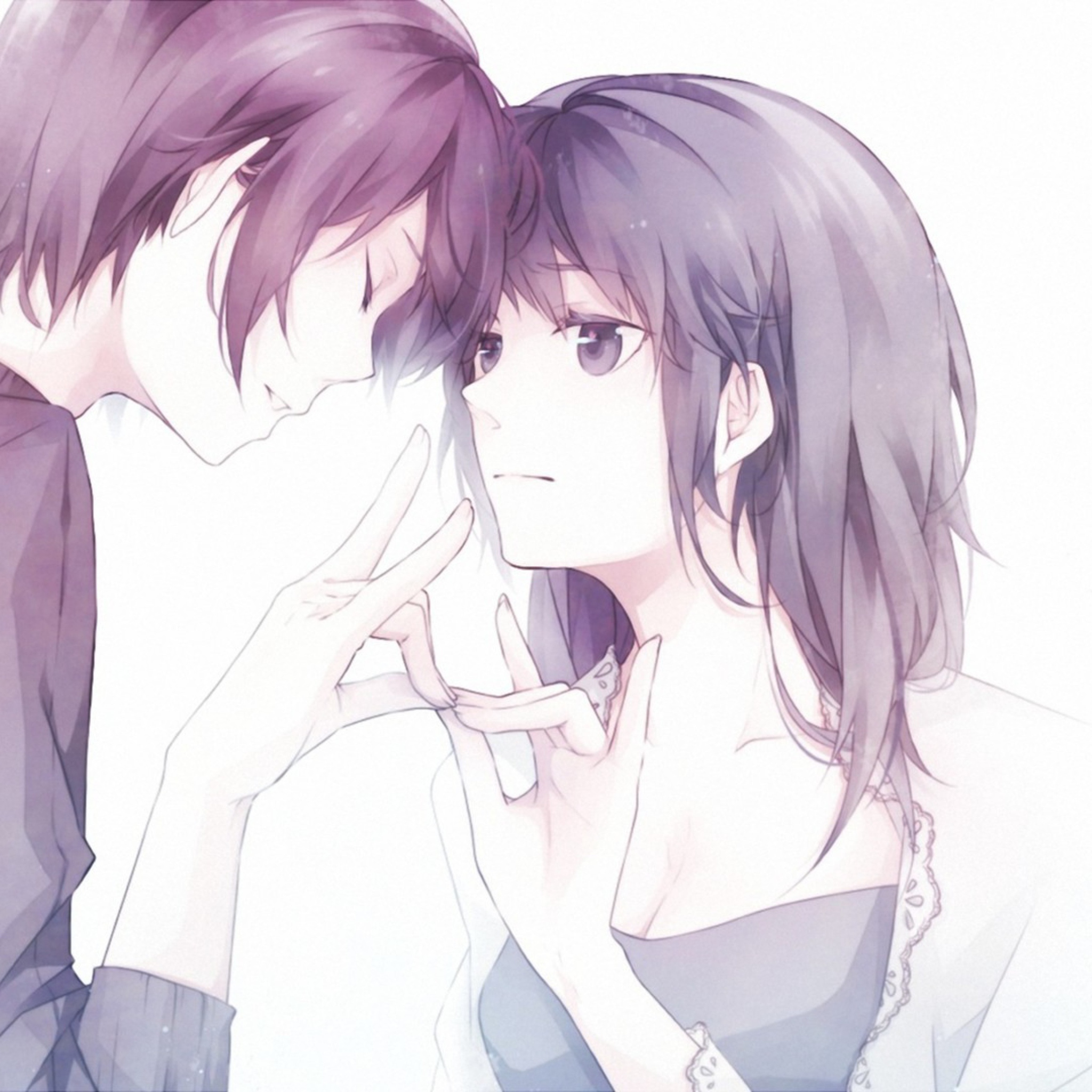 Screenshot №1 pro téma Guy And Girl With Violet Hair 2048x2048
