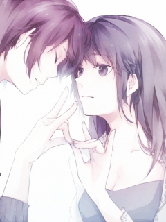 Guy And Girl With Violet Hair screenshot #1 240x320