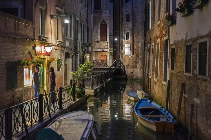 Night Venice Canals wallpaper