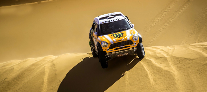 Fondo de pantalla Mini Cooper Countryman Dakar Rally 720x320