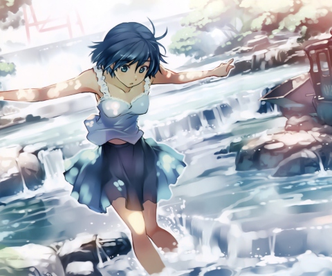 Girl With Blue Hair screenshot #1 480x400