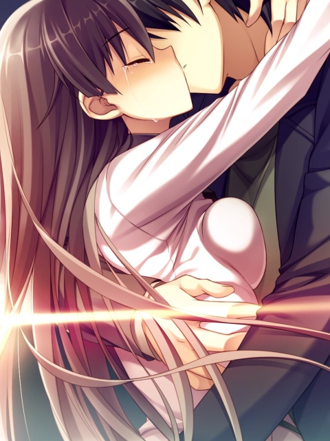 Anime Kiss wallpaper 480x640