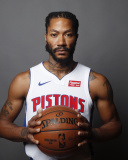 Das Derrick Rose in Detroit Pistons Wallpaper 128x160