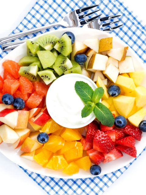 Fruit Platter wallpaper 480x640