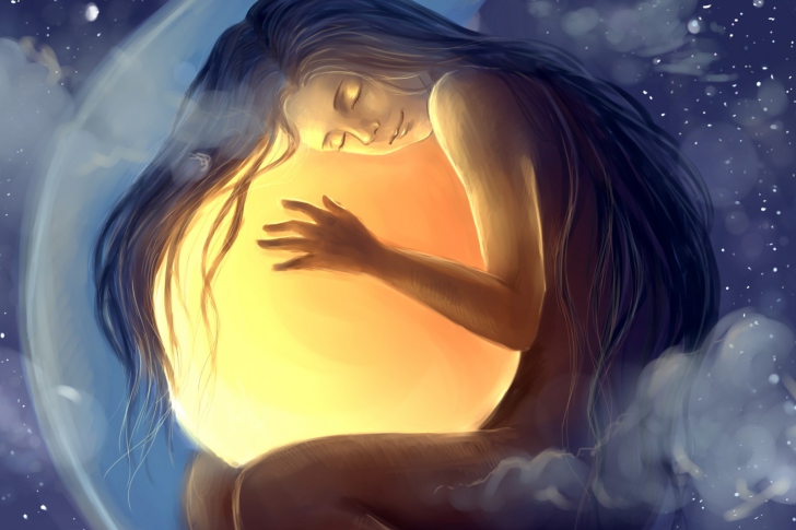 Fondo de pantalla Moon Fairy Painting