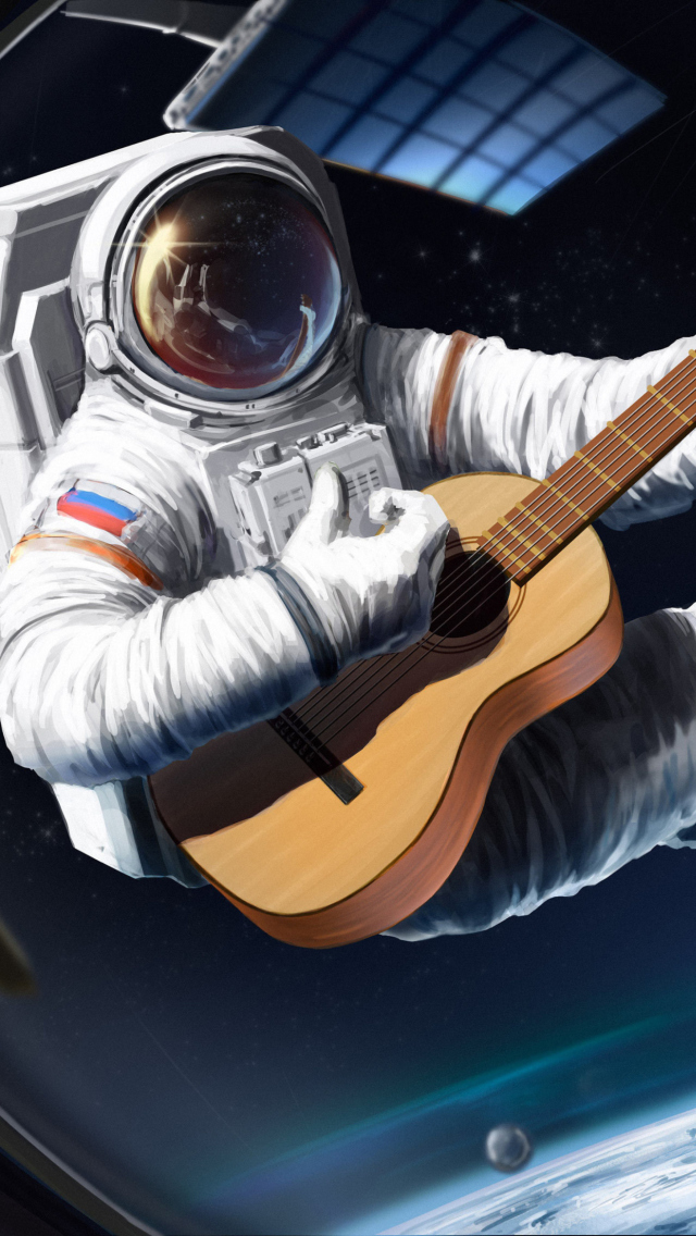 Astronaut Having Fun wallpaper 640x1136