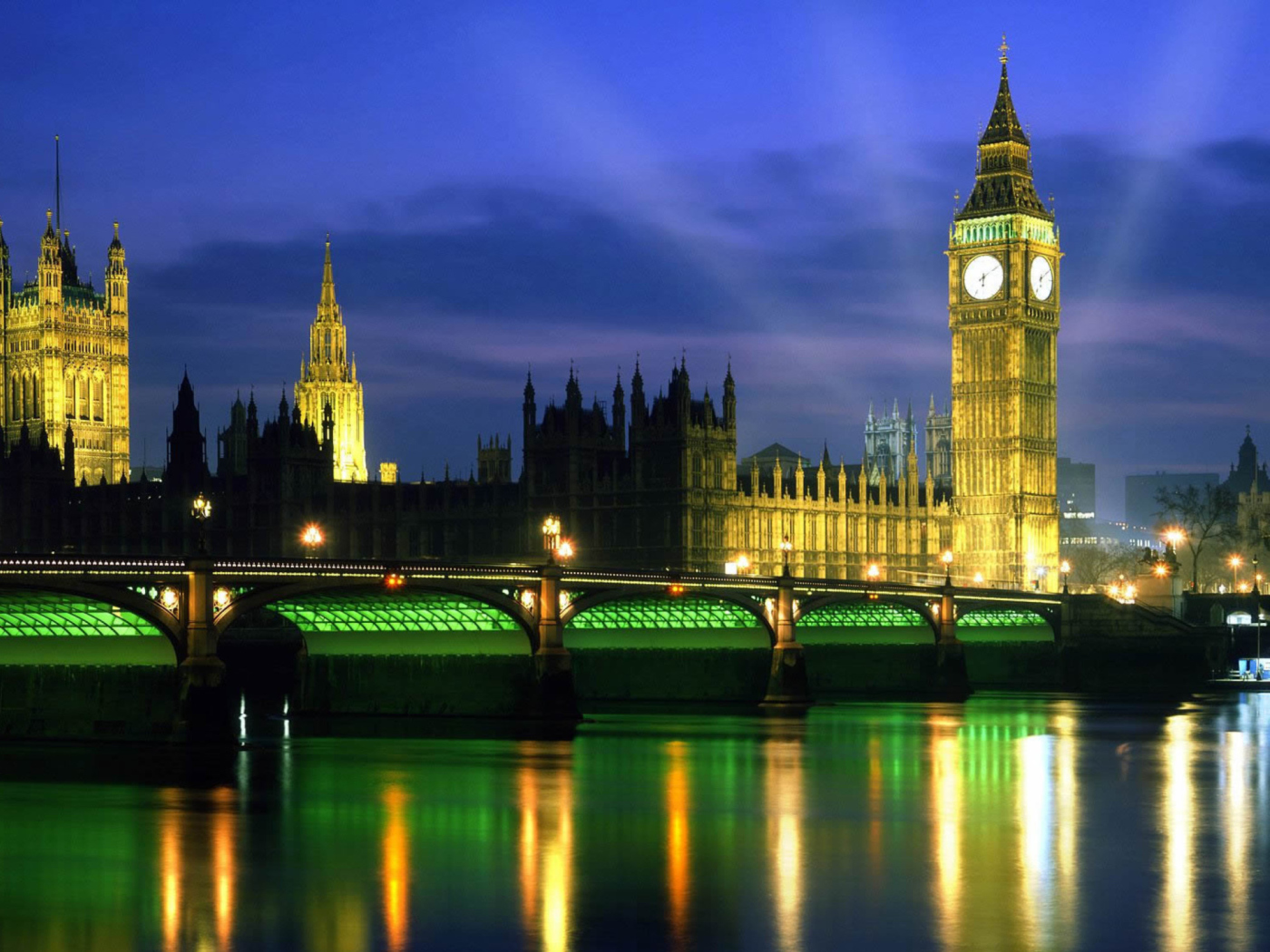 Das Palace Of Westminster At Night Wallpaper 1400x1050