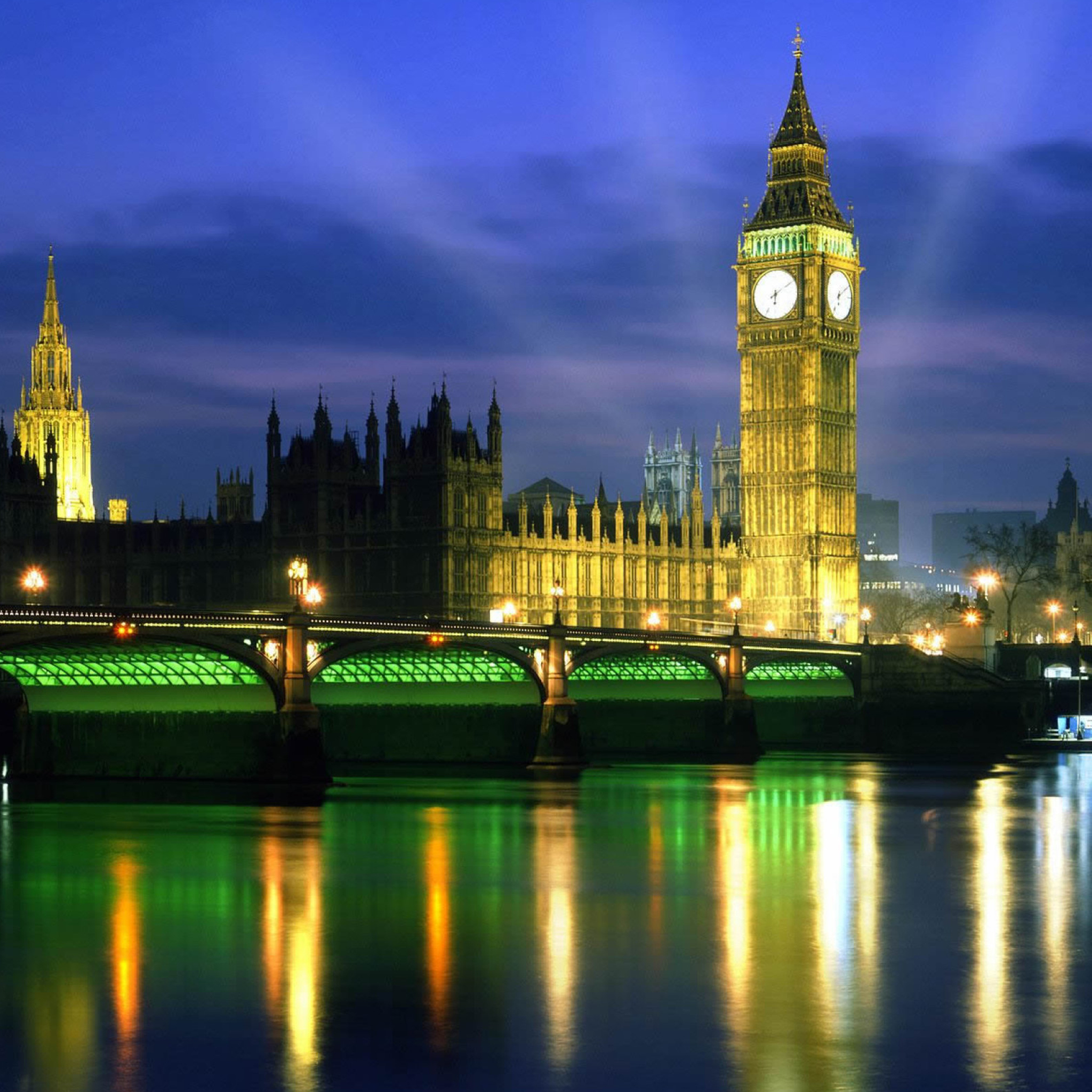 Обои Palace Of Westminster At Night 2048x2048