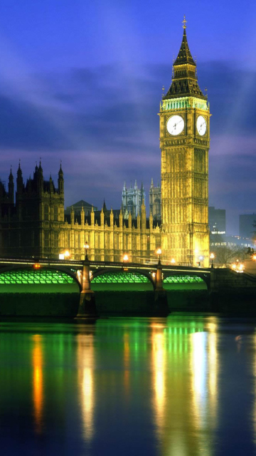 Обои Palace Of Westminster At Night 360x640